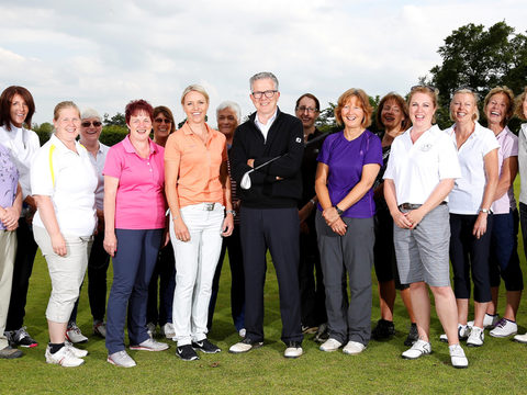 Lovegolf players with Alistair Spink Carin Koch