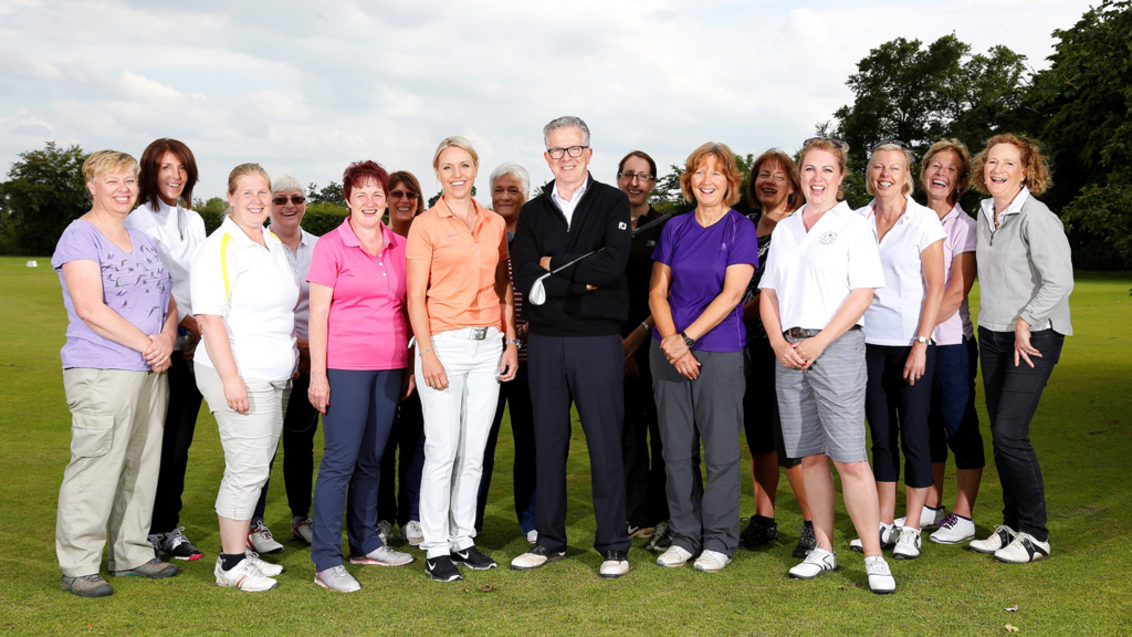 Lovegolf players with Alistair Spink Carin Koch