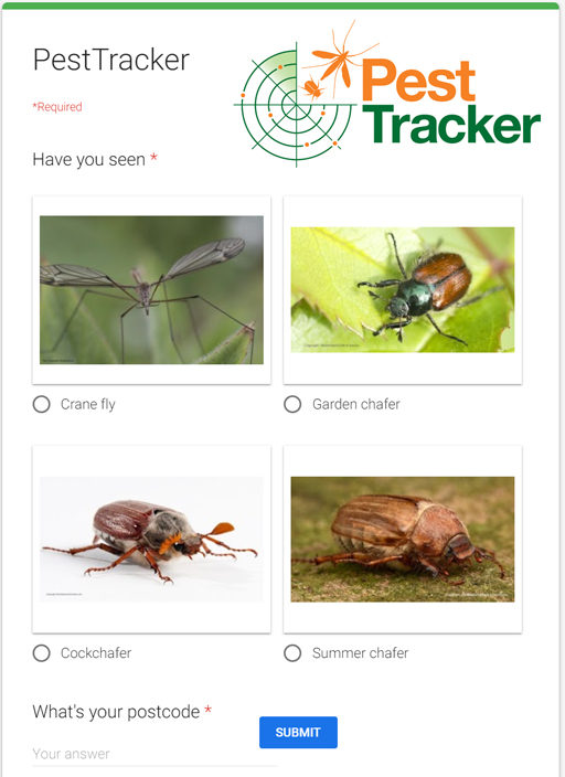 Pest Tracker page