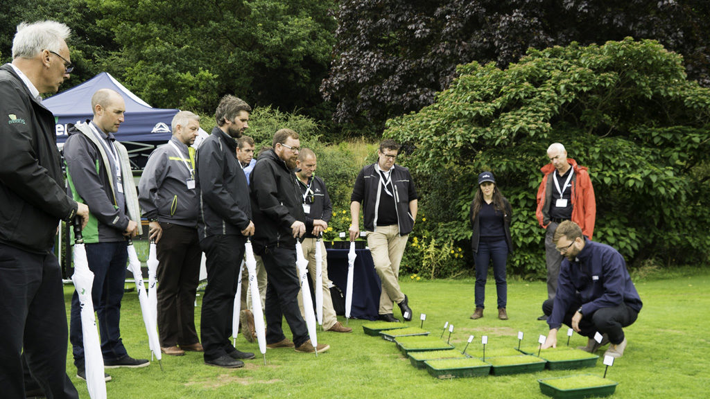 Visitors to Turf Science Live Instrata Elite launch