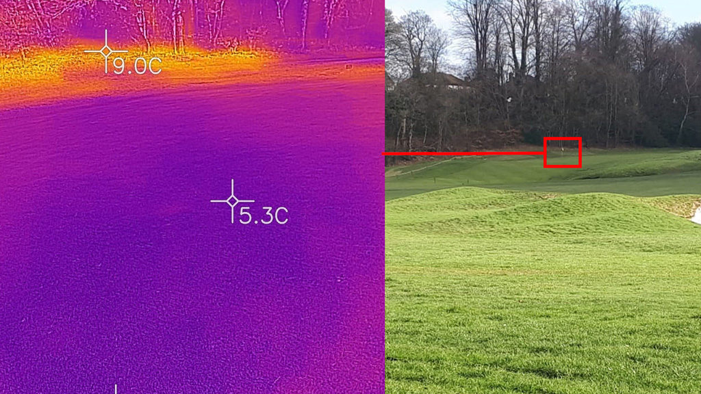 Heat mapping shows effects on shady greens
